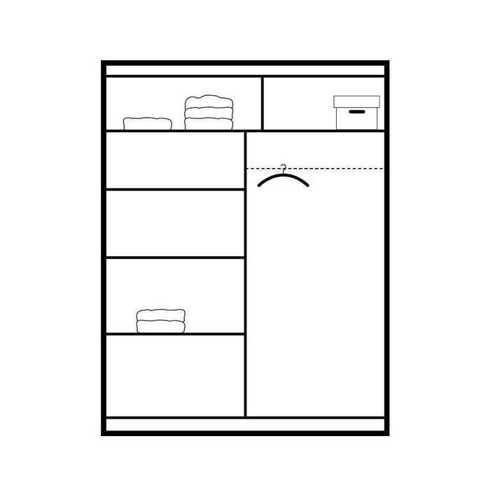 Wardrobe Rome 150 White Sliding Wardrobes Home Centre Direct 