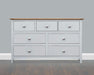 Lagan Grey & Oak 3 Over 4 Wide Chest Chest of Drawers HB 