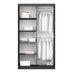 Wardrobe Tokyo 120cm Graphite+Mirror Sliding Wardrobes Home Centre Direct 