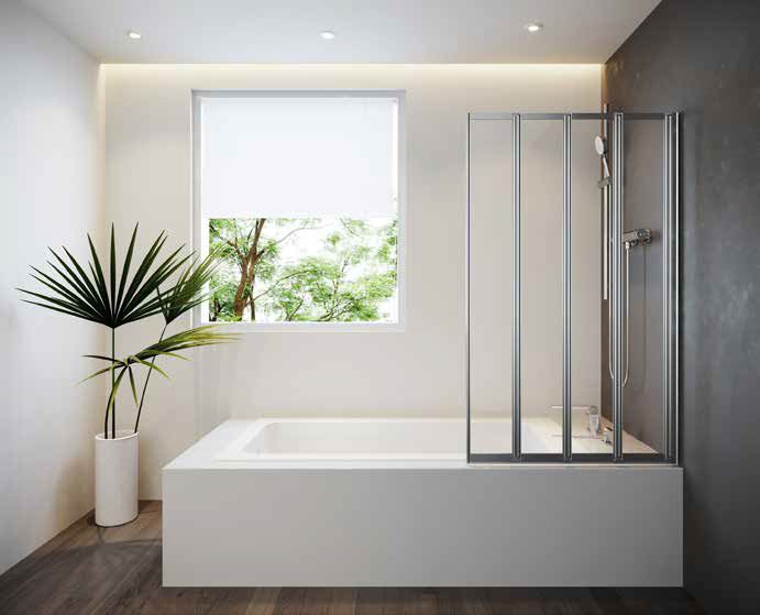 Ambient L Shaped Bath Screen 6mm 1400mm x 800mm Supplier 141 