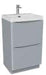 Arc 500mm 2 Drawer Floor Standing Matt Grey Supplier 141 