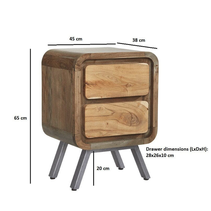 Aspen 2 Drawer Lamp Table Lamp Table IHv2 