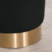 Black Velvet Round Stool Dressing Stool Maison Repro 