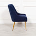 Blue Velvet Chair Accent Chair Maison Repro 