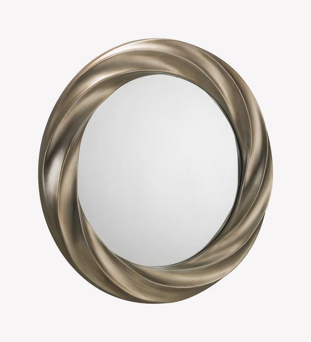 ANDANTE ROUND SILVER WALL MIRROR Mirror Julian Bowen V2 