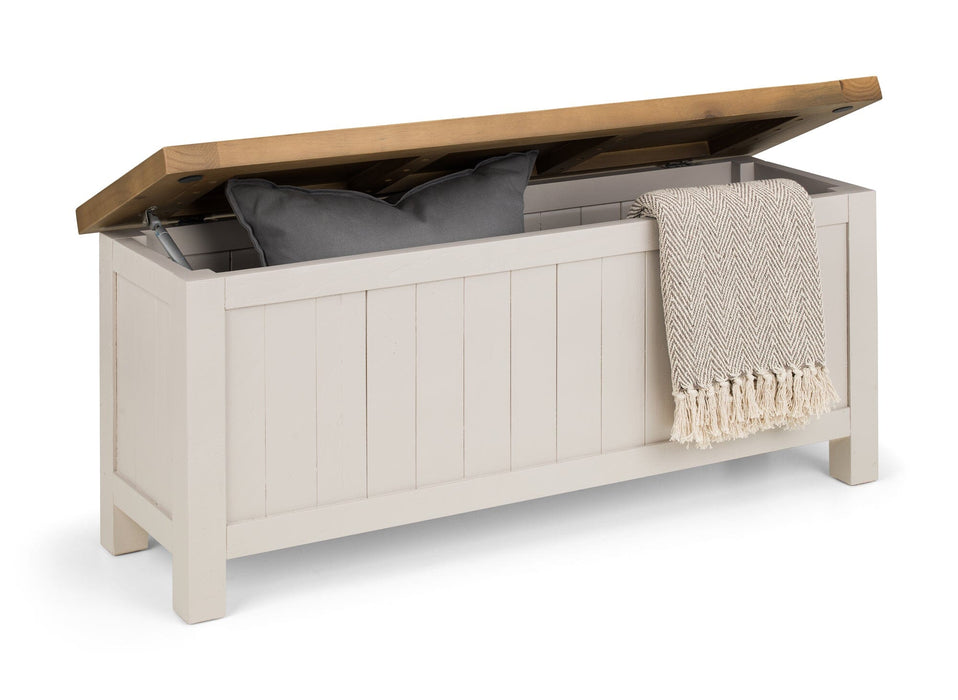 Aspen Storage Bench - Grey Wash Blanket Box Julian Bowen V2 