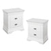 Bella 2 Drawer Bedside Locker Bedside Cabinet Gannon 