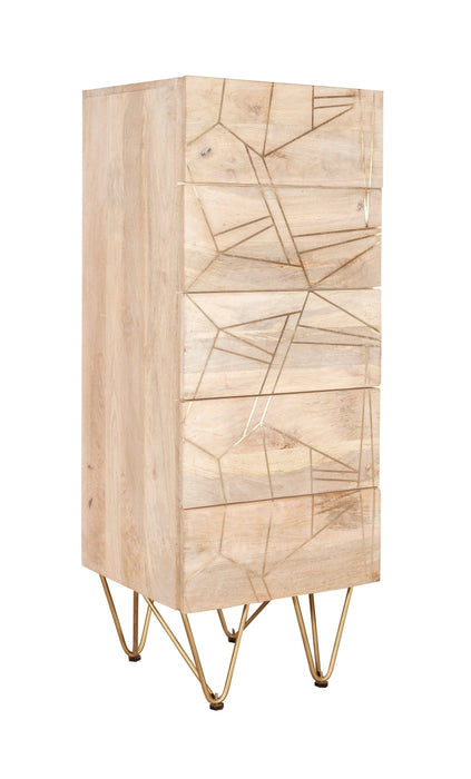 Light Gold Tall Chest of Drawers Light Gold IHv2 