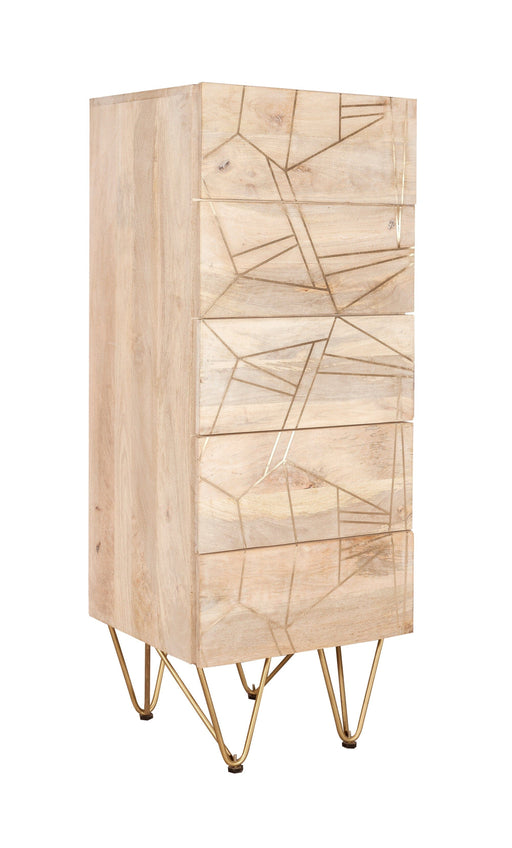 Light Gold Tall Chest of Drawers Light Gold IHv2 