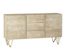 Light Gold Extra Large Sideboard 3 Drawers and 2 Doors Light Gold IHv2 