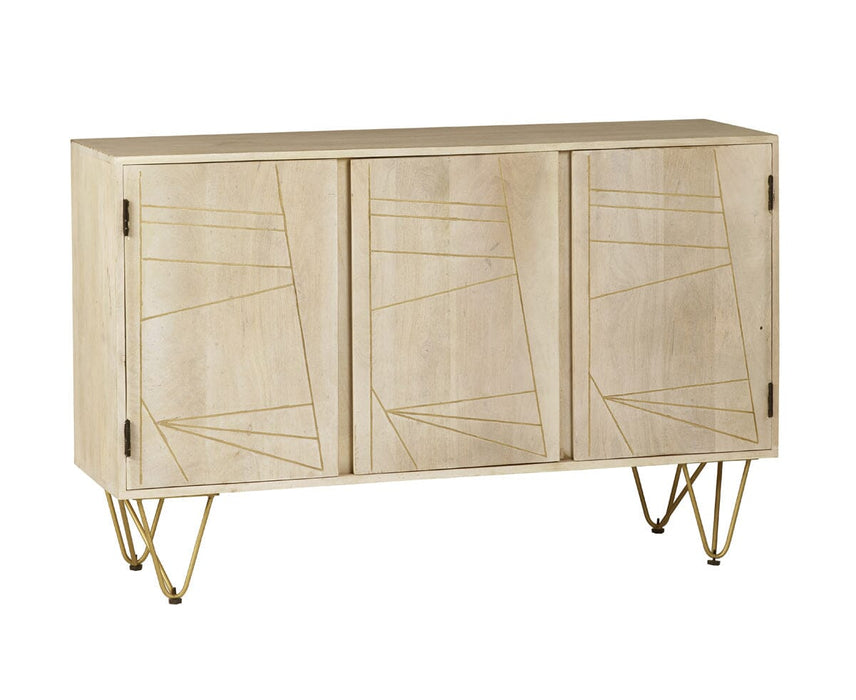 Light Gold Large Sideboard 3 Doors Light Gold IHv2 