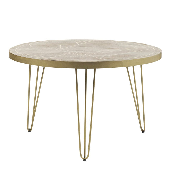 Light Gold Round Dining Table Light Gold IHv2 