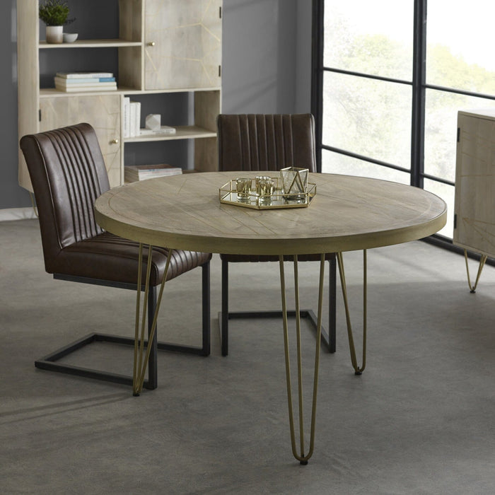 Light Gold Round Dining Table Light Gold IHv2 