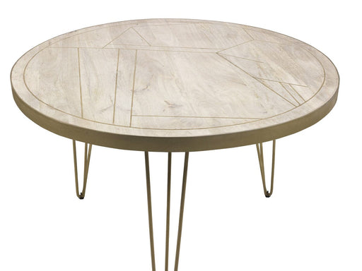 Light Gold Round Dining Table Light Gold IHv2 