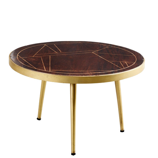 Dark Gold Round Coffee Table Dark Gold IHv2 