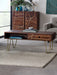 Dark Gold Rectangular Coffee Table with Drawer Dark Gold IHv2 