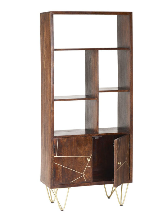 Dark Gold Large Bookcase 2 Door Dark Gold IHv2 