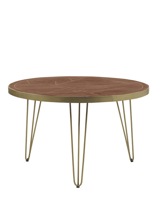 Dark Gold Round Dining Table Dark Gold IHv2 