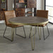 Dark Gold Round Dining Table Dark Gold IHv2 