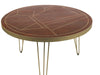 Dark Gold Round Dining Table Dark Gold IHv2 