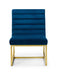 Bellagio Velvet Chair - Blue & Gold Accent Chair Julian Bowen V2 