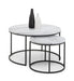 Bellini Nest - White Marble Nest Of Tables Julian Bowen V2 