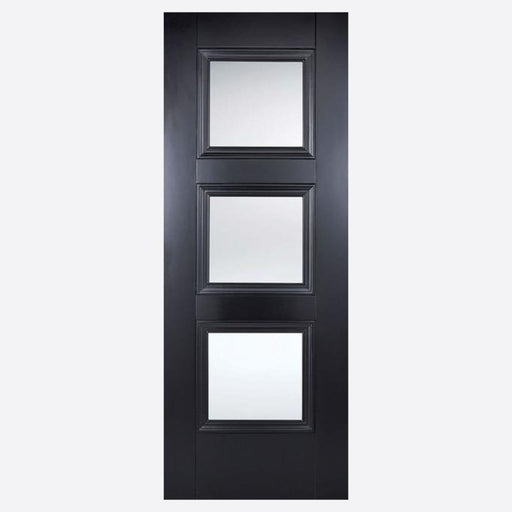 Black Amsterdam Glazed 3L Internal Doors Home Centre Direct 