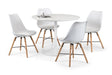 Blanco Round White Pedestal Table Dining Tables Julian Bowen V2 