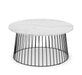 Broadway Round Coffee Table - White Marble Coffee Table Julian Bowen V2 