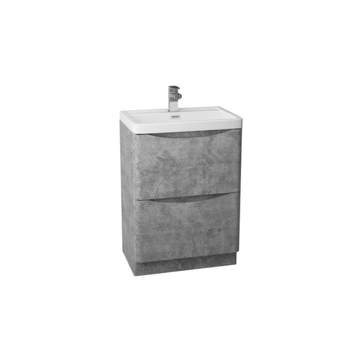 Bali Concrete 600mm Free Standing Cabinet & Ceramic Basin Bathroom Furniture Vendor 116 