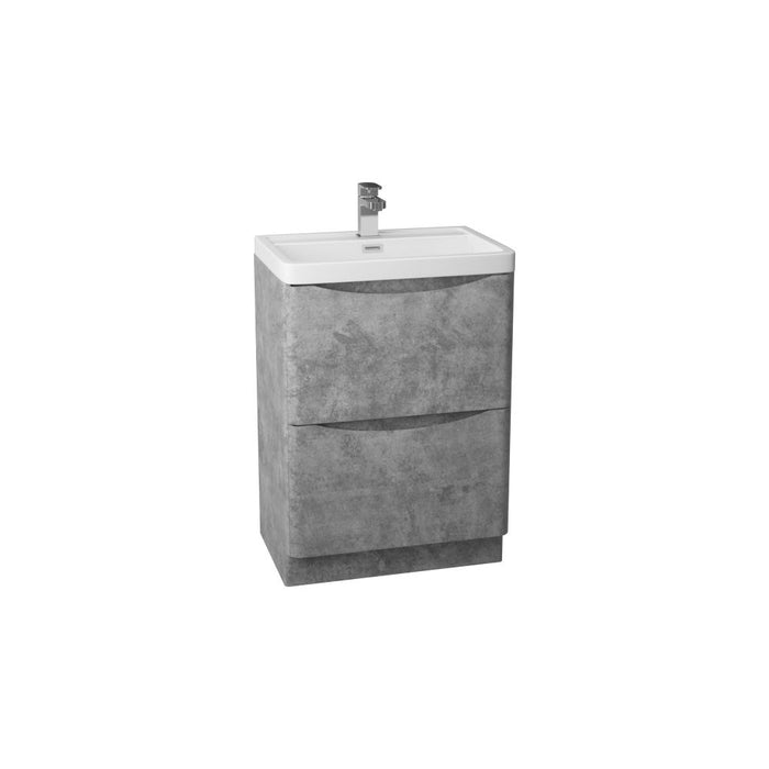 Bali Concrete 600mm Free Standing Cabinet & Polymarble Basin Bathroom Furniture Vendor 116 