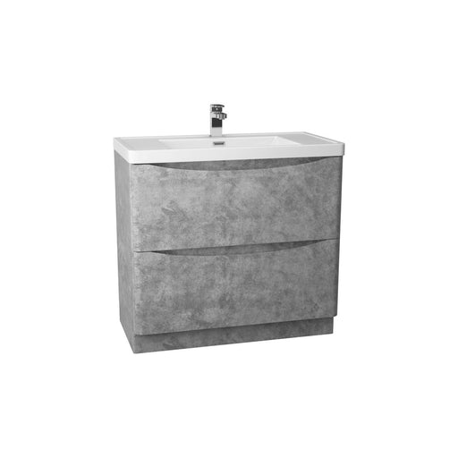 Bali Concrete 900mm Free Standing Cabinet & Polymarble Basin Bathroom Furniture Vendor 116 