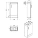 Cube Unit Gloss White Single Door 400mm Basin & Unit Bathroom Furniture Vendor 116 