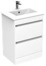 City 600mm 2 Drawer Floor Standing Unit White Supplier 141 