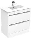 City 800mm 2 Drawer Floor Standing Unit White Supplier 141 