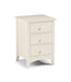 Cameo 3 Drawer Bedside - Stone White Bedside Tables Julian Bowen V2 