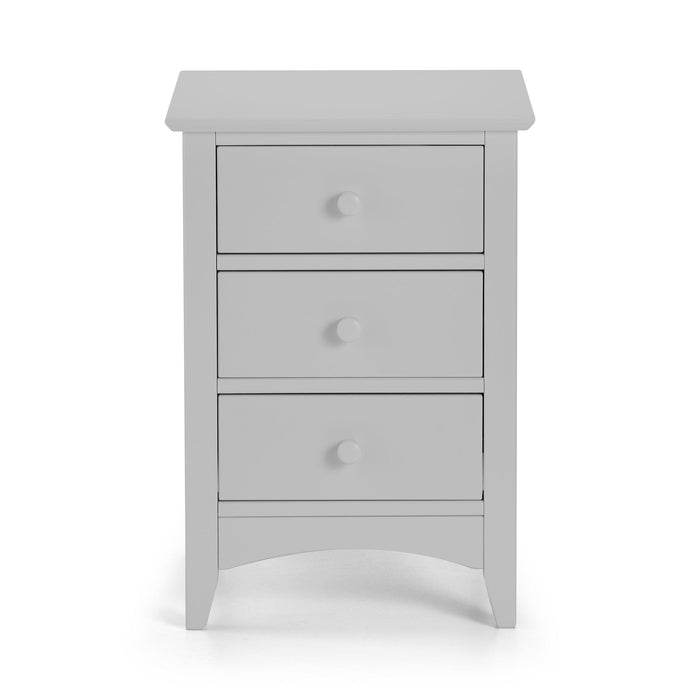 Cameo 3 Drawer Bedside - Dove Grey Bedside Tables Julian Bowen V2 