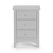 Cameo 3 Drawer Bedside - Dove Grey Bedside Tables Julian Bowen V2 