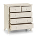 Cameo 3+2 Drawer Chest - Stone White Chest of Drawers Julian Bowen V2 