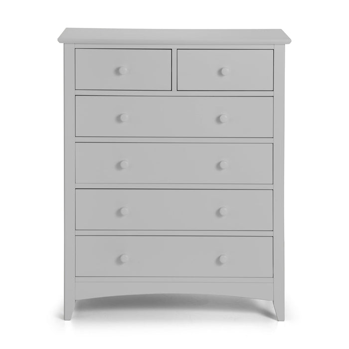 Cameo 4+2 Drawer Chest - Dove Grey Chest of Drawers Julian Bowen V2 