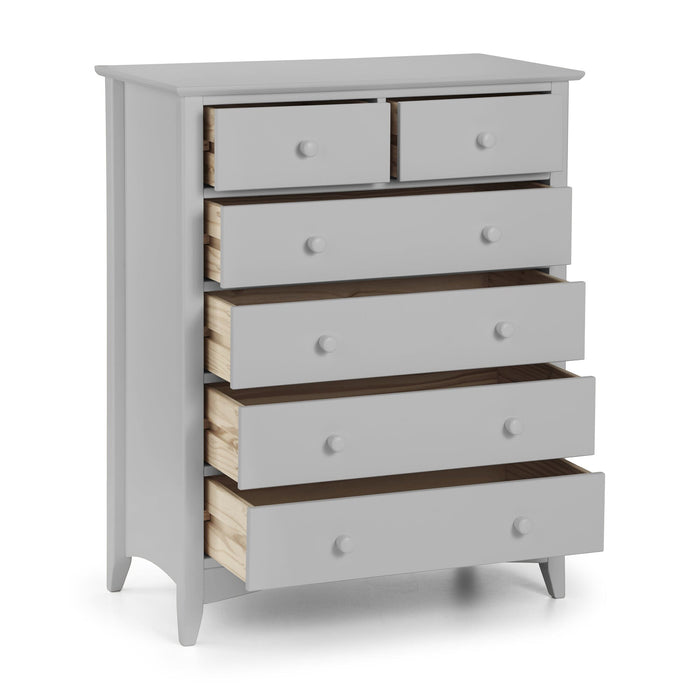 Cameo 4+2 Drawer Chest - Dove Grey Chest of Drawers Julian Bowen V2 