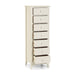 Cameo 7 Drawer Narrow Chest - Stone White Chest of Drawers Julian Bowen V2 