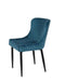 Talia Velvet Chair Blue Dining Chairs Gannon 