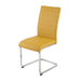 Liana Chair Yellow PU Chrome Legs Dining Chair Gannon 