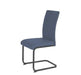 Liana Chair Blue PU Black Legs Dining Chair Gannon 