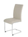 Liana Chair Taupe PU Chrome Legs Dining Chair Gannon 