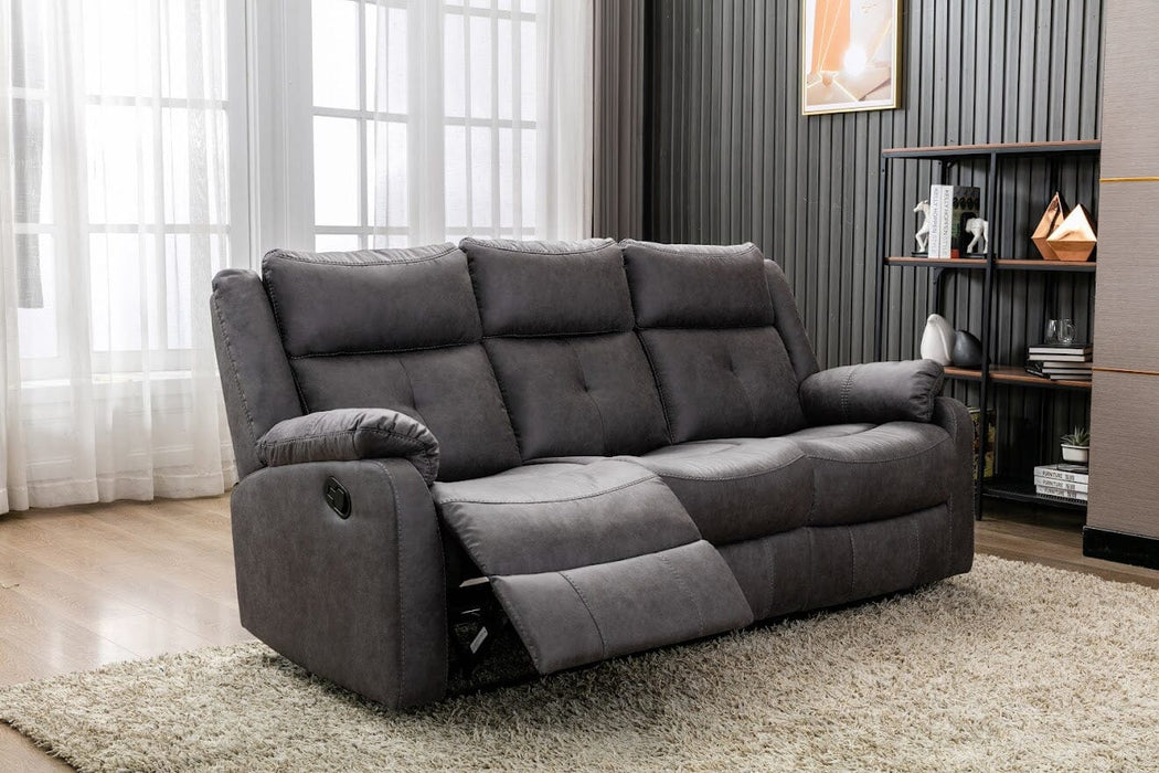 Casey Fabric 3 Seater Recliner Sofa - Grey supplier 175 