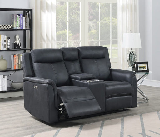 Casper Fabric Electric Reclining 2 Seater Sofa - Steel Blue supplier 175 