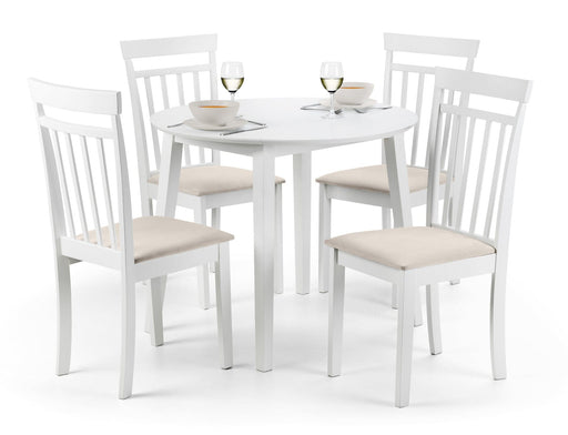 Coast White Dropleaf Table Dining Tables Julian Bowen V2 