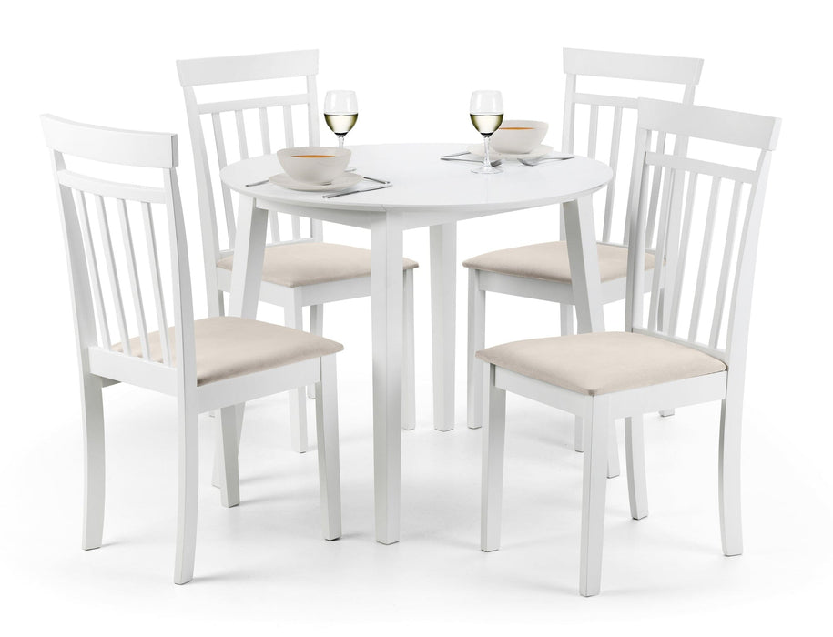 Coast White Dropleaf Table Dining Tables Julian Bowen V2 